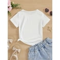 thumbnail image 2 of Adorable Girls' Casual T-Shirt with Whimsical Animal & Dessert Print - Comfy Cotton Round Neck Tee, Perfect for Spring/Summer - Cute Gift Idea, 2 of 6