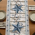 thumbnail image 5 of Table Runners 90 Inches Long Dress Scarves, Texas Star Navy Blue Farmhouse Coffee/Dining/Kitchen Table Runner for Living Room, Farmhouse Vintage Art Wooden 13x90 Inch, 5 of 9