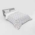 thumbnail image 3 of Anchor Duvet Cover Set, Maritime Pattern with Sea and Little Red Hearts Romance Love Ocean, Bedding Set with Shams and Fitted Sheet, 3 Sizes, by Ambesonne, 3 of 3