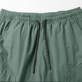 thumbnail image 7 of Hurxie Men Mens Shorts Casual Waist Elastic Button Golf Beach Shorts with Pockets Army Green,XL, 7 of 7