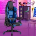 thumbnail image 2 of Posh Living Joann Faux Leather Game Chair Navy, 2 of 9