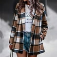 thumbnail image 2 of Cathalem Women Long Sleeve Jacket Coat Plaid Women's Cardigan Fall Winter Womens Shirt Blouse Tops, 2 of 7