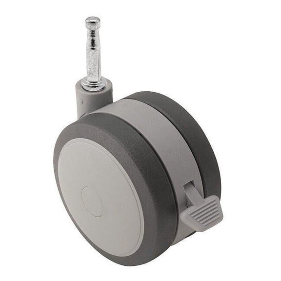 Shepherd Hardware Stem Caster,2 3/8"dia,100lb PSF60302GR-B