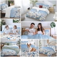 thumbnail image 5 of 3 Piece Blue Ombre Butterfly Duvet Cover Set Twin Size, Microfiber Comforter/Quilt Cover with Corner Ties and 2 Pillowcases, Pastoral Farmhouse Butterflies All Season Soft Bedding with Zipper Closure, 5 of 8
