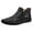 Black, variant on KELINFONG Mens Ankle Chukka Boots Slip on Loafers Mid top Flats Walking Driving Shoes Trendy Casual Shoes