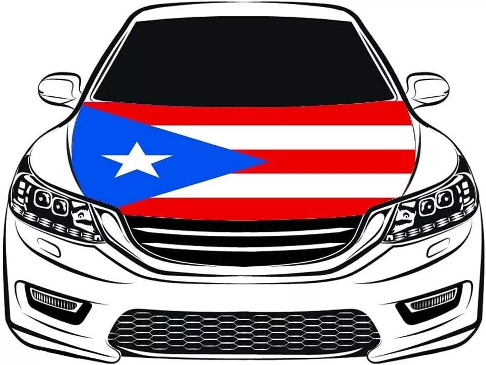 Puerto Rico Hood Cover Country Flags Hood Flags Universal Size 4ft x5 ft