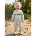 thumbnail image 6 of Cenuakty Baby Boy Fall Romper Casual Duck Embroideried Striped Crew Neck Long Sleeve Infant Boy Jumpsuit, 6 of 9