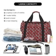 thumbnail image 5 of Kdxio Red Floral Travel Duffel Bag Gym Bag Weekender Travel Bag Gym Bag for Women &Men Airplane Travel Essentials for Flying, 5 of 7