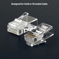 thumbnail image 3 of Paquete de 100 conectores modulares RJ45 CAT6 de Cable Matters (conector RJ45, extremos Cat 6, conec, 3 of 7