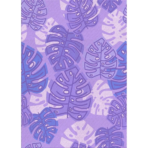 Ahgly Company Machine Washable Indoor Rectangle Transitional Aztech Purple Area Rugs, 7' x 9'