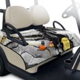 thumbnail image 2 of COEQINE Quilted Golf Cart Seat Cover, Folds Like a Bag with Handle for Easy Carry, Universal Fit 51.2"x30.3" for EZGO Yamaha Club Car 2-Seaters, 4 Pockets, Black Horse Marble, 2 of 8