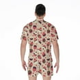 thumbnail image 2 of Vintage Cupcake Pattern Short Sleeve Men'S Rompers Casual Summer Jumpsuits Outfit, 2 of 4