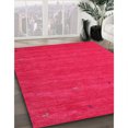 thumbnail image 3 of Ahgly Company Machine Washable Indoor Round Contemporary Ferrari Red Area Rugs, 6' Round, 3 of 7