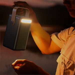 POWERΛDD 50000mAh Power Bank 65W Fast USB-C Portable Charger LED Flashlight For Laptop Tablet Cellphone
