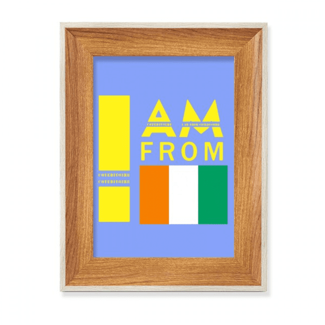 I Am From Cote Divoire Desktop Wooden Photo Frame Display Picture Art Painting Multiple Sets