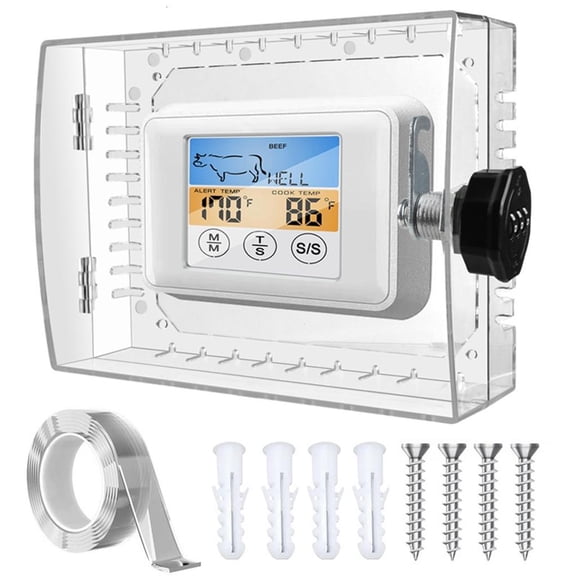 CEORPER Large Clear Thermostat Security Box with Combination Lock for Wall Mounted Case
