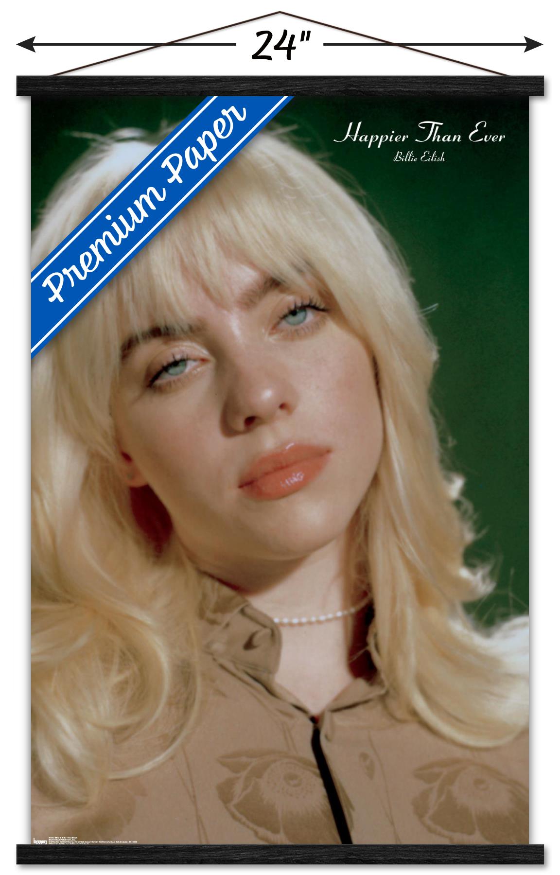 Billie Eilish - Headshot Wall Poster with Magnetic Frame, 22.375" x 34"