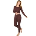 thumbnail image 4 of Kindly Yours Women's Seamless Ribbed Thermal Leggings, Sizes S-3X, 4 of 10