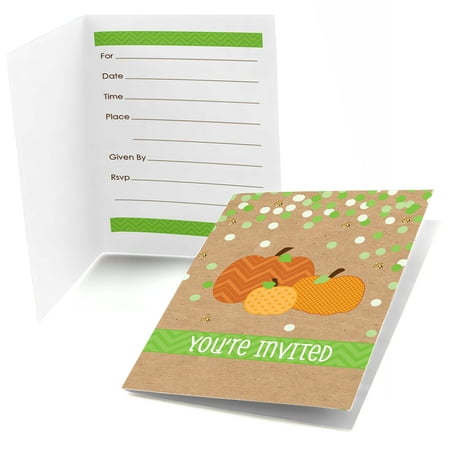 Pumpkin Patch - Fill In Fall & Halloween Party Invitations (8 count)
