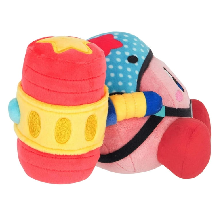 San-Ei Little Buddy, Kirby Plush, Helmet & Toy Hammer, 4 in Plush