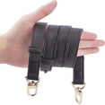 thumbnail image 4 of WEBEEDY Genuine Leather Shoulder Strap with Alloy Swivel Clasps for Bag Straps Replacement Accessories Black 102x1.8x0.3cm Clasp: 48x26x7mm, 4 of 7