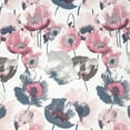 thumbnail image 3 of Kate Aurora Chic Living Semi Sheer Poppy Floral Rod Pocket Window Curtain - 84 in. Long, Blush, 3 of 3