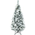 thumbnail image 1 of Árbol de Navidad Artificial Costway 2,4m Nevado 807 Bayas Blancas Estrellas Base Metal Plegable, 1 of 7
