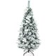 thumbnail image 1 of Árbol de Navidad artificial Costway 150 cm Nevado 228 Bayas Blancas Estrellas Base de Metal Plegable, 1 of 8