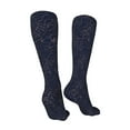 thumbnail image 3 of Rateoe Navy Dark Blue print Women's Men's Novelty 20in Crew Socks Cotton Socks Knee High Socks for Walking,Running,Nurses,Pregnancy-One Size, 3 of 8