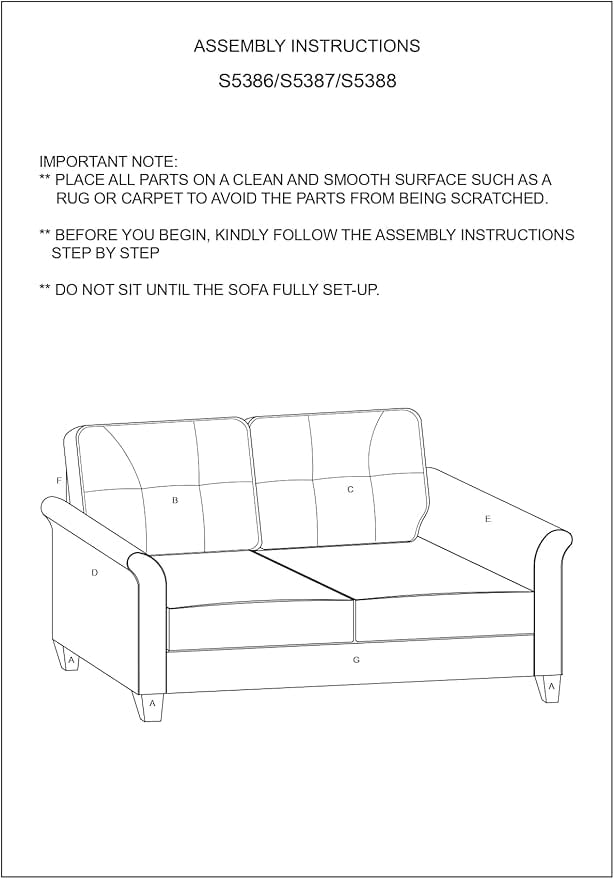 US Pride Linen Upholstery 2 seater loveseat
