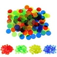 thumbnail image 2 of HEVIRGO 100Pcs 19mm Bingo Chips Transparent Color Counting Math Game Counters Markers, 2 of 10