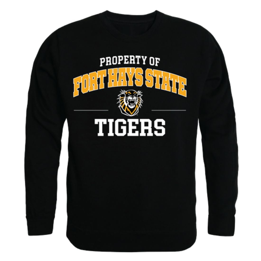 Fhsu Fort Hays State University Tigers Property Crewneck Pullover Sweatshirt Sweater Black Small - Walmart.com