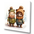 thumbnail image 2 of Designart "Winter Bear Charm for Nursery III" People Wall Art - Farmhouse Brown Nursery Teddy Bear Hallway Wall Art Decor, 2 of 6