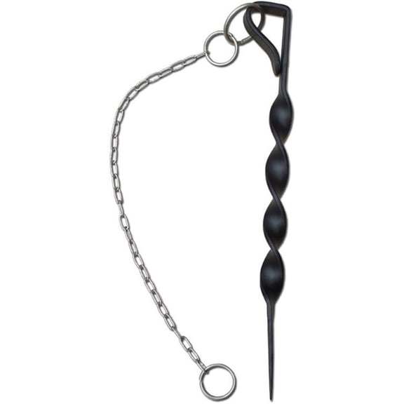 Rain Chains Direct - Rain Chain Ground Anchor/Stake - Aluminum - Black Powder Coated - for Rain Chains