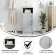 thumbnail image 5 of Flash Furniture Bathroom Storage Cabinet Organizer with Magnetic Closure Door, In-Cabinet Adjustable Shelf, and Upper Open Shelf in Gray, 5 of 11