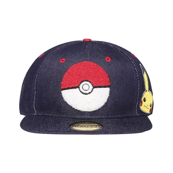 Pokemon Poke Ball Denim Snapback Cap