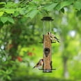 Urban Deco Squirrel Proof Outdoor Metal Bird Feeder, Hanging Wild Bird