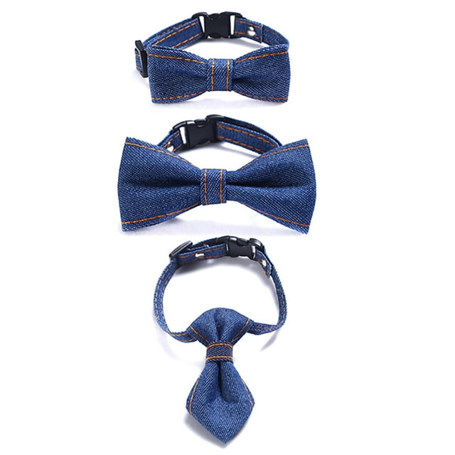 3PCS Ensemble de Cravate pour Animaux de Compagnie Décoratif Réglable Chien Cravate Noeud Papillon Fournitures pour Animaux de Compagnie