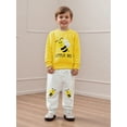 thumbnail image 4 of BemeyourBBs Toddler Baby Boys Girls Bee Outfits Cute Infant Boys Spring Fall Winter Clothes Little Bee Embroidery Long Sleeve Sweatshirt Tops with Jogger Pants Set Sweatsuit, 4 of 9