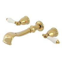 Kingston Brass KS5022PL  Two-Handle Wall Mount Roman Tub Faucet, Polished Brass