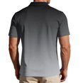 thumbnail image 6 of Sorvello Polo Shirts for Men Short Sleeve Button Down Collar Gradient Shirts Moisture-Wicking Athletic Men's Golf Polo Shirt Dark Gray S, 6 of 7