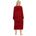 thumbnail image 4 of EFINNY Women's Soft Velvet Nightgown Long Sleeve Sleepdress Full Length Sleepwear Autumn Winter Warm Loose Nightdress Velour Home Wear,S-XXL, 4 of 7