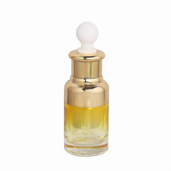 7pcs Empty Glass Dropper Bottles for Essential Oils Aromatherapy Lab Chemical with Plastic Cover Refillable Bottle golden 10x3.8cm Capacity: 20ml(0.68fl. oz)