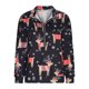 thumbnail image 4 of Pntutb Mujer Navidad Impreso Cremallera Cuello Alto Manga Larga Top Manga Larga Cuello Alto Top/Camisa Pntutb Pntutb-7720, 4 of 6