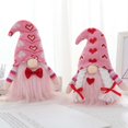 thumbnail image 4 of SUSUchens - Muñeca sin rostro con símbolo fino, tejido estético de algodón, decoración navideña de gnomo rosa para el hogar y los hombres, 4 of 8