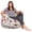 White, Pink, Green, variant on Posh Creations Bean Bag Chair, Kids, 2.25 ft, Canvas Birds on White