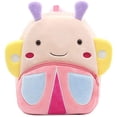 thumbnail image 1 of Mochila para niños pequeños Mochilas de animales del zoológico Linda bolsa de felpa Dibujos animados 10 "Bolsa de libros preescolar para 1-6 años Niñas Niños Mariposa oso de fresa  Juguete, 1 of 3