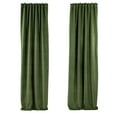 thumbnail image 5 of 3S Brother's Solid Luxury Matte Velvet Soft Curtains Set of 2 Panels Hanging Back Tap & Rod Pocket Home Décor Bedroom Kitchen Office Windows Room Darkering ( Olive-52"x108"), 5 of 6
