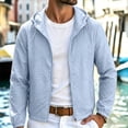 thumbnail image 2 of Danhjin Men's Sun Protection Jackets Hooded Long Sleeve Outerwear Fishing Hiking Lightweight Full Zipper Jackets, 2 of 8