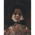 thumbnail image 3 of Gustav Klimt 12x14 Black Modern Framed Museum Art Print Titled - Lady En Face with a Planned Dress (Around 1898), 3 of 5